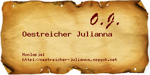 Oestreicher Julianna névjegykártya